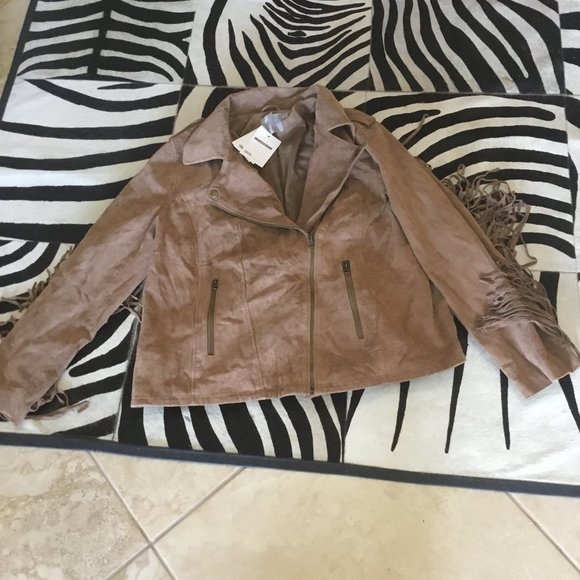 ASOS Curve Jackets & Blazers - Asos Curve suede fringed jacket 22UK 18US new